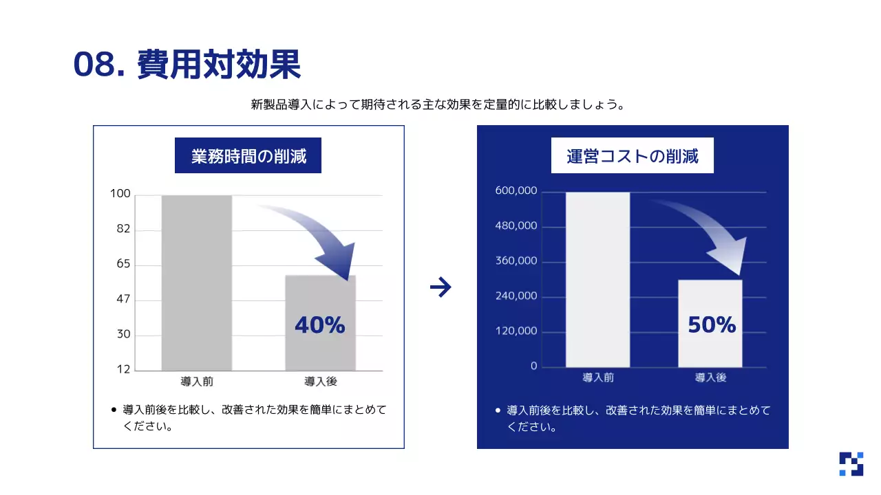青 モダン タブレット 提案書