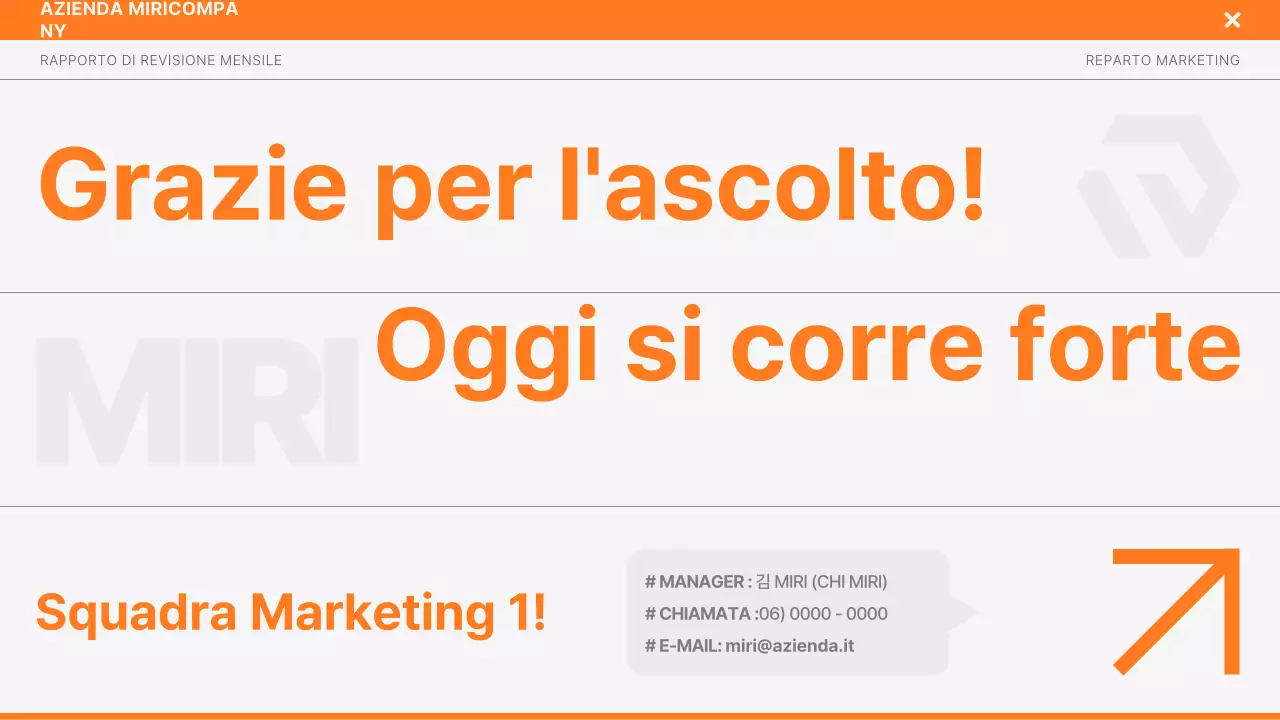 I rapporti di marketing di Orange Modern informano