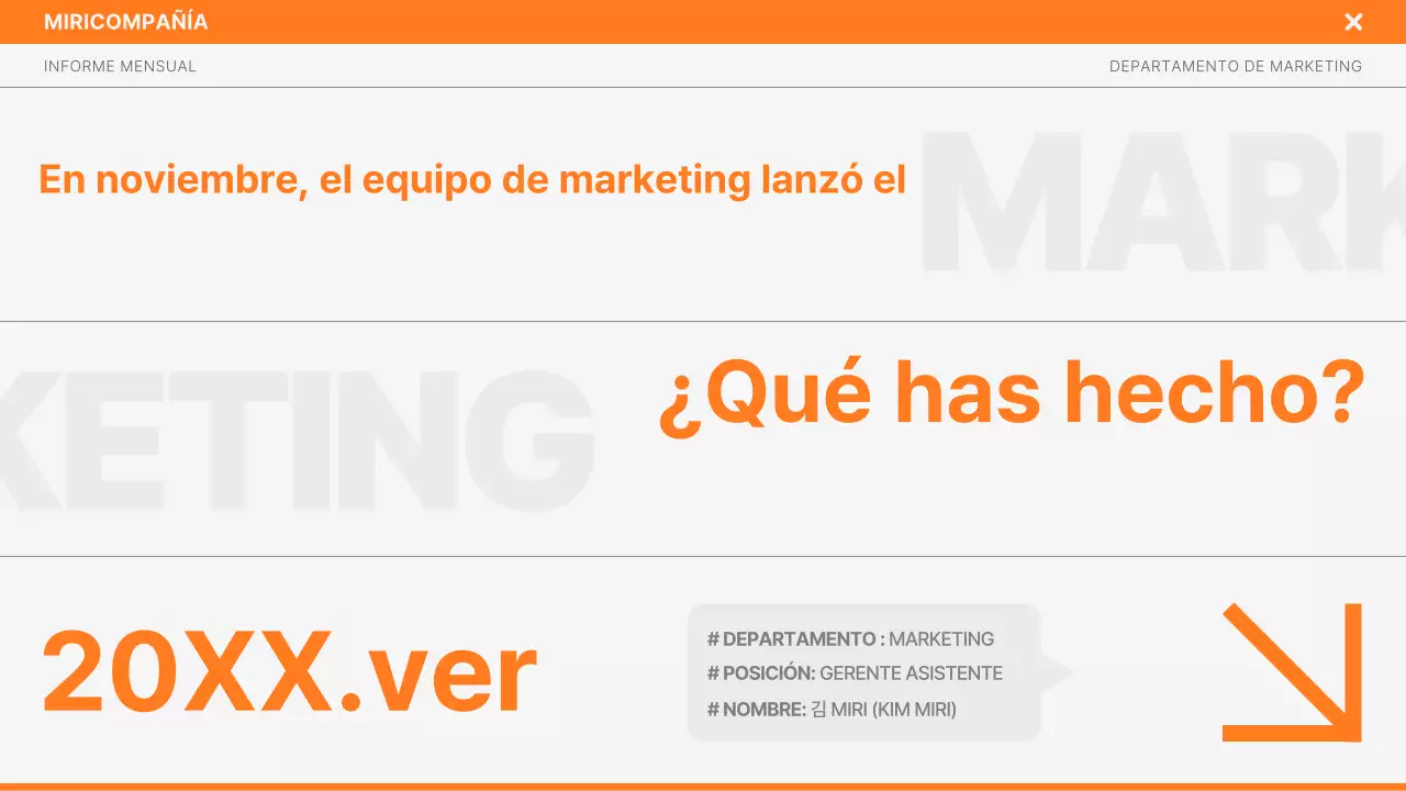 Los informes de marketing de Orange Modern informan