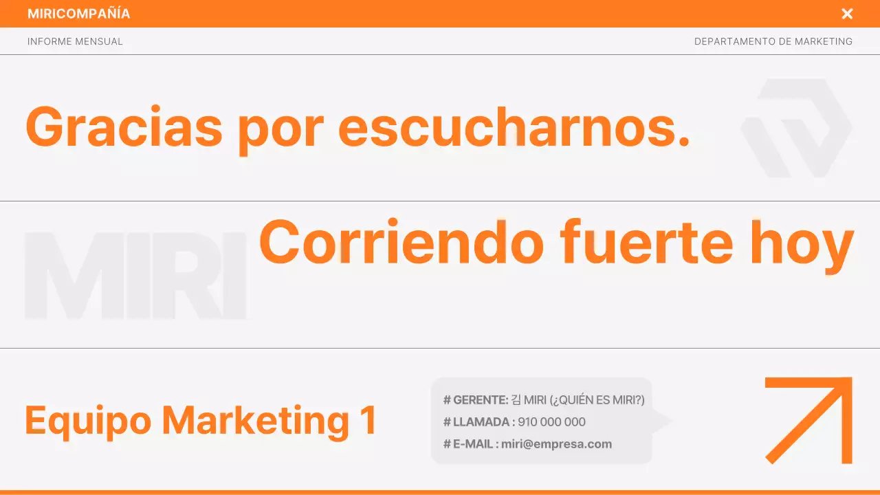 Los informes de marketing de Orange Modern informan