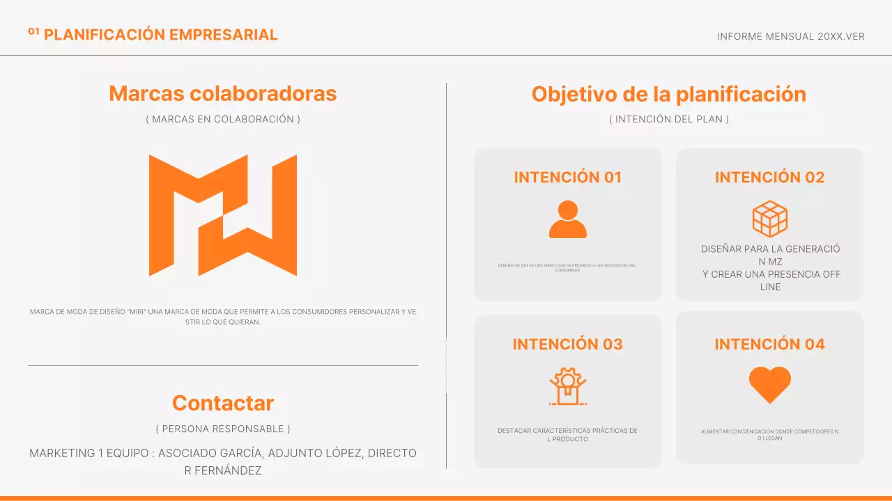 Los informes de marketing de Orange Modern informan