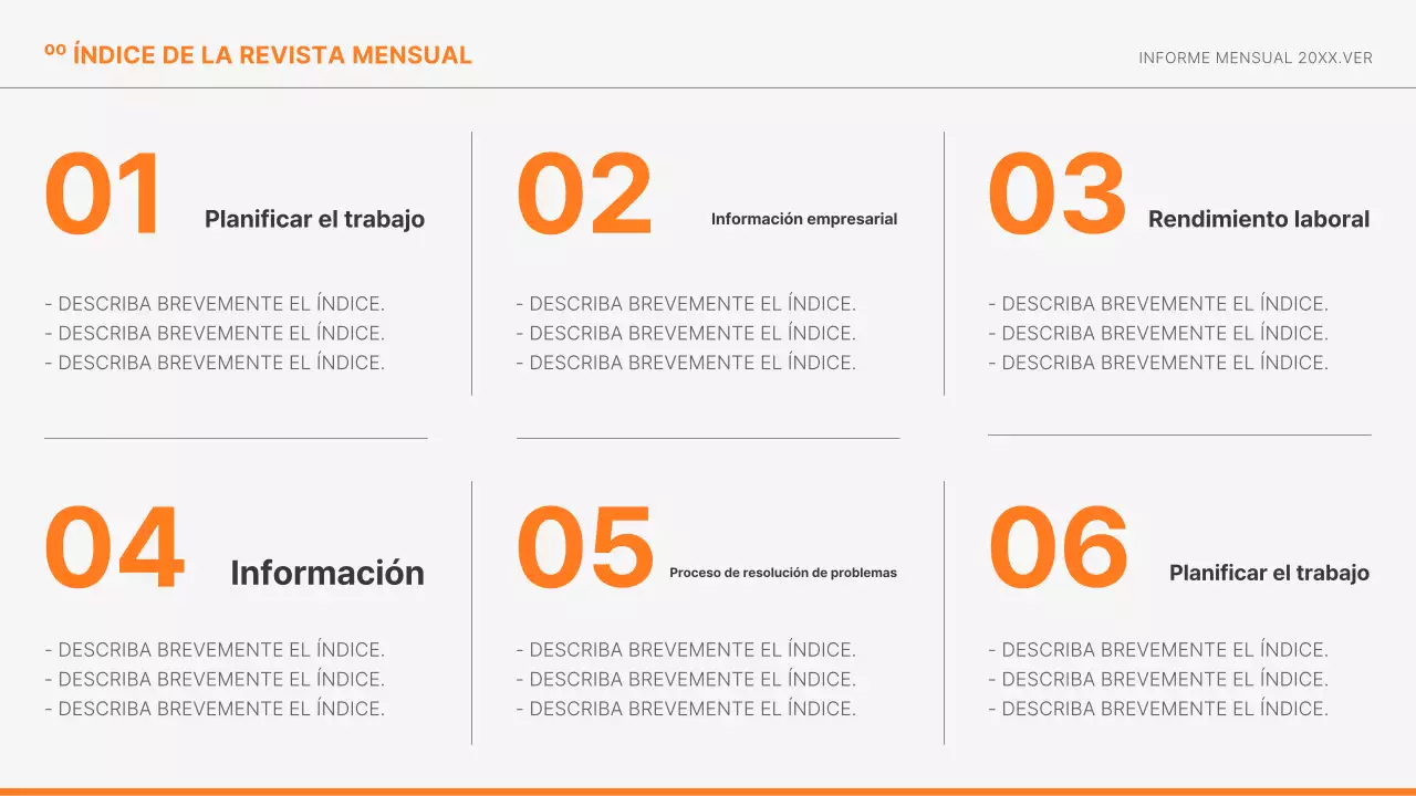 Los informes de marketing de Orange Modern informan