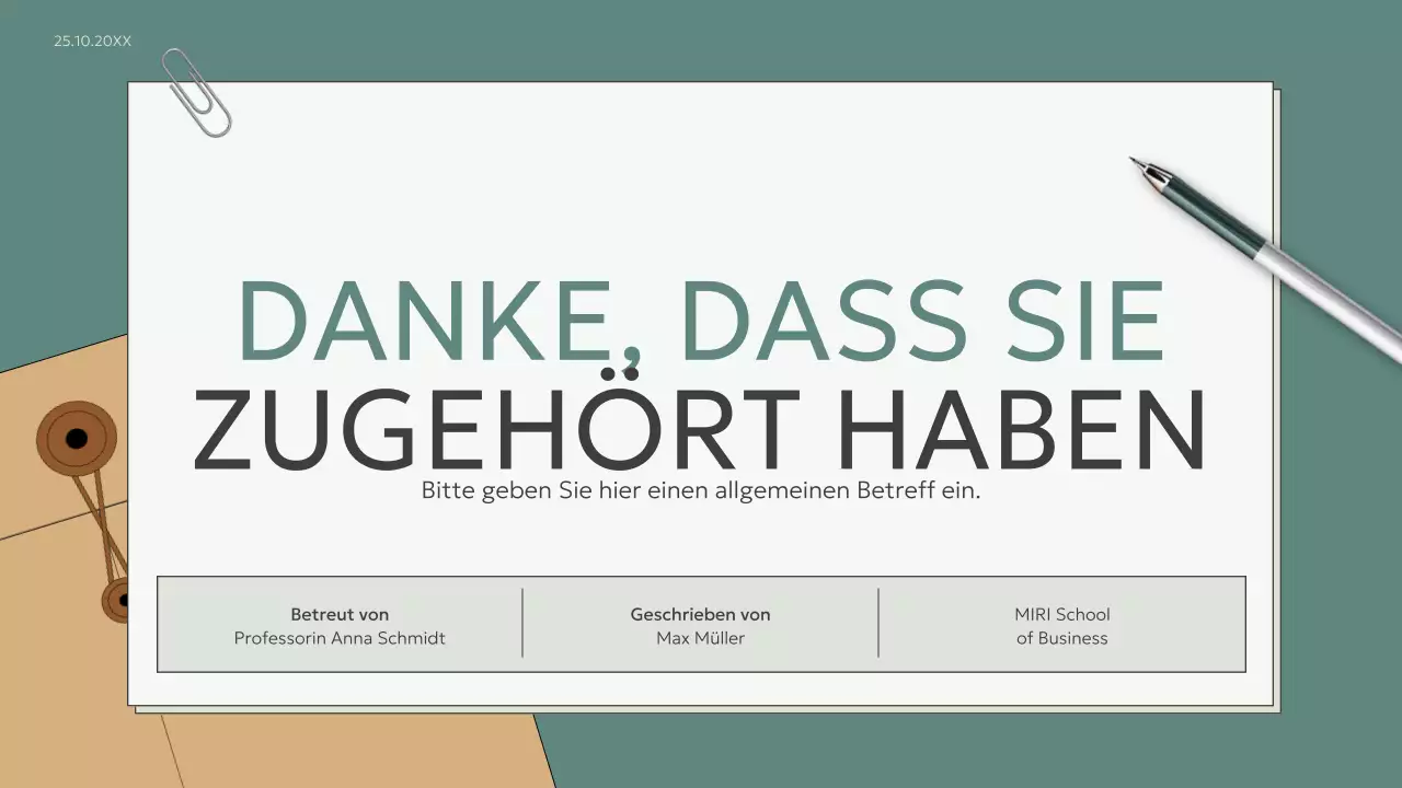 teal modern thesis presentation