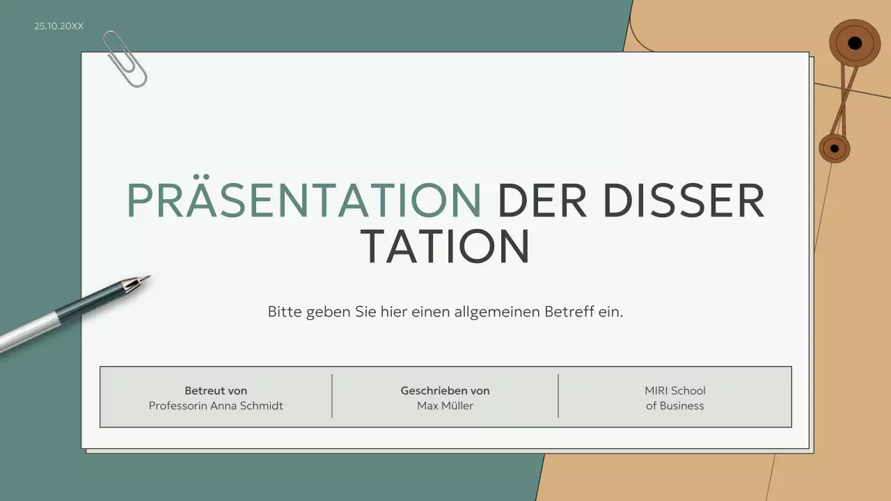 teal modern thesis presentation