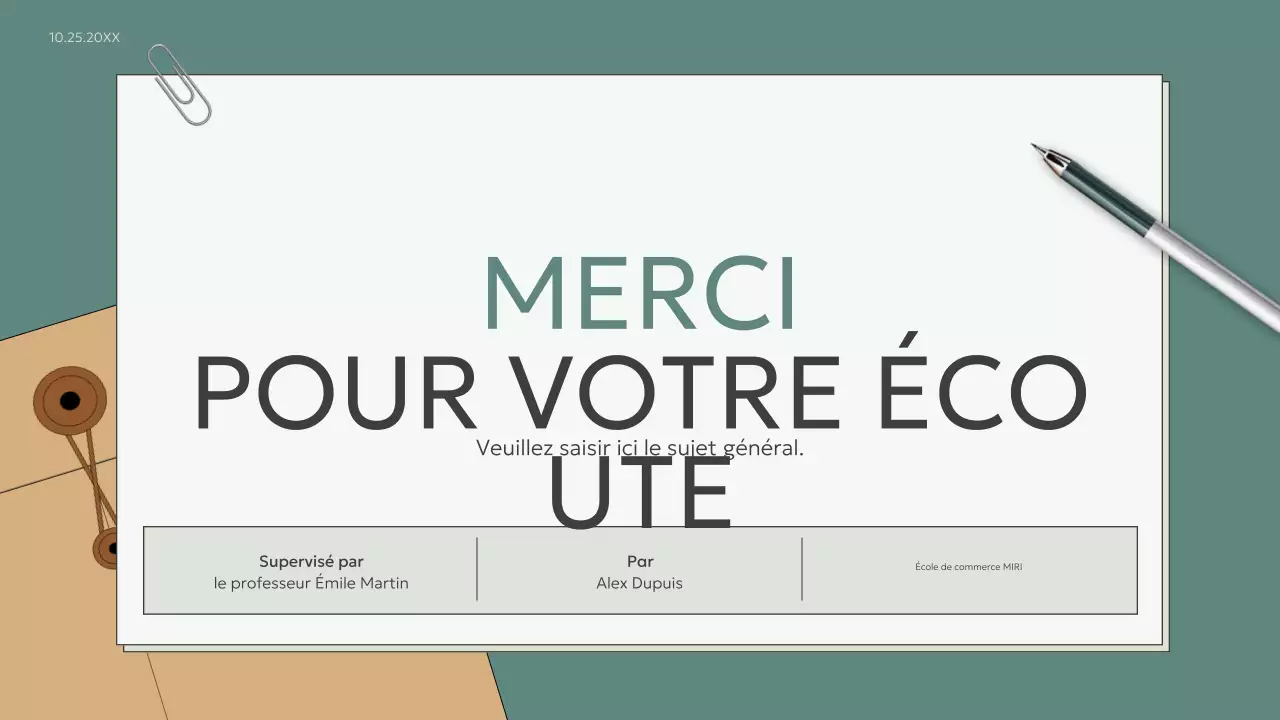 présentation de thèse moderne sarcelle