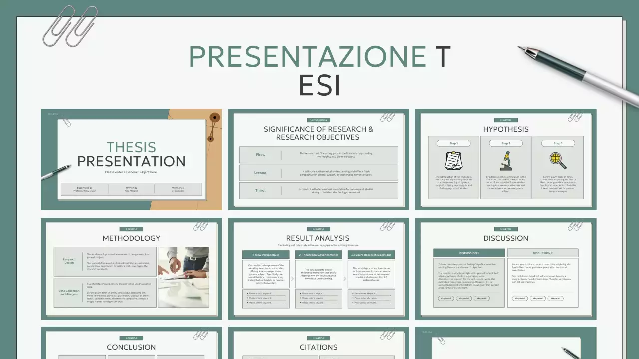 presentazione di tesi moderna in alzavola