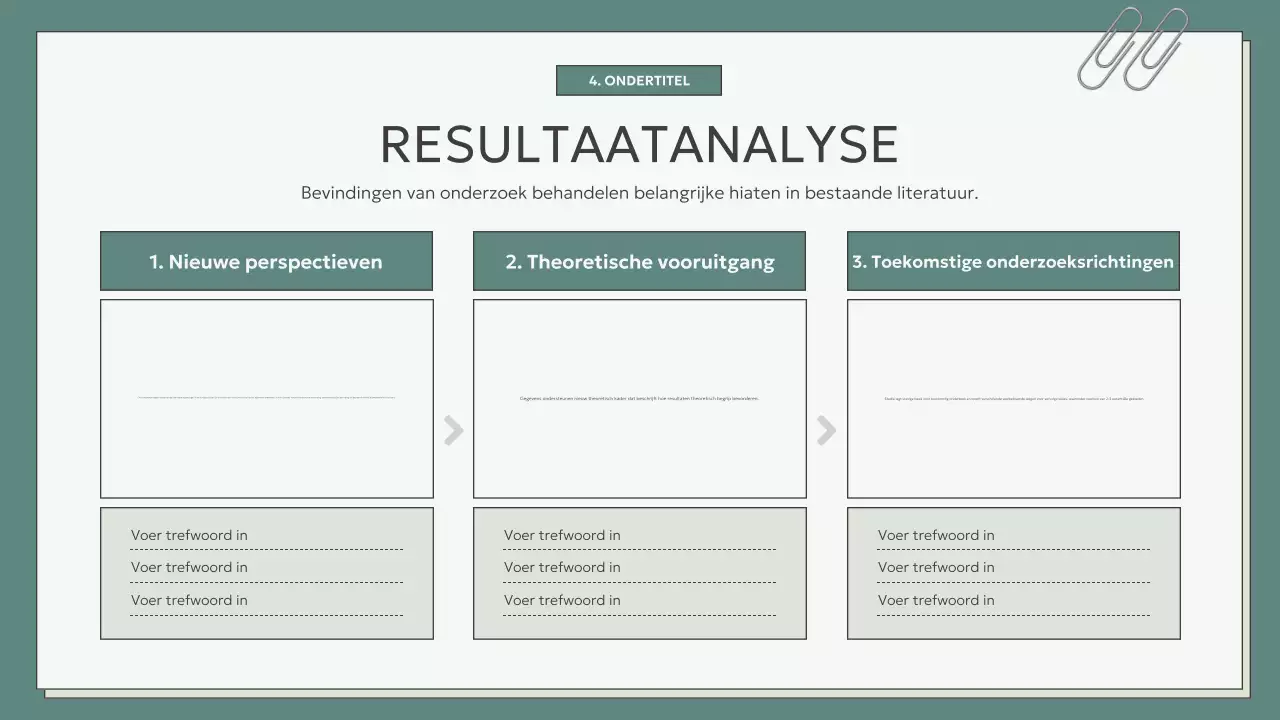 teal modern scriptie presentatie