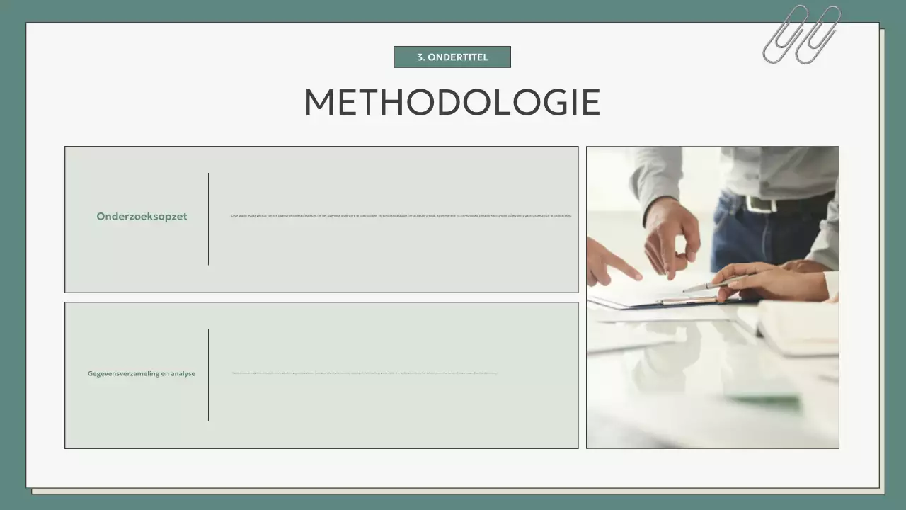 teal modern scriptie presentatie