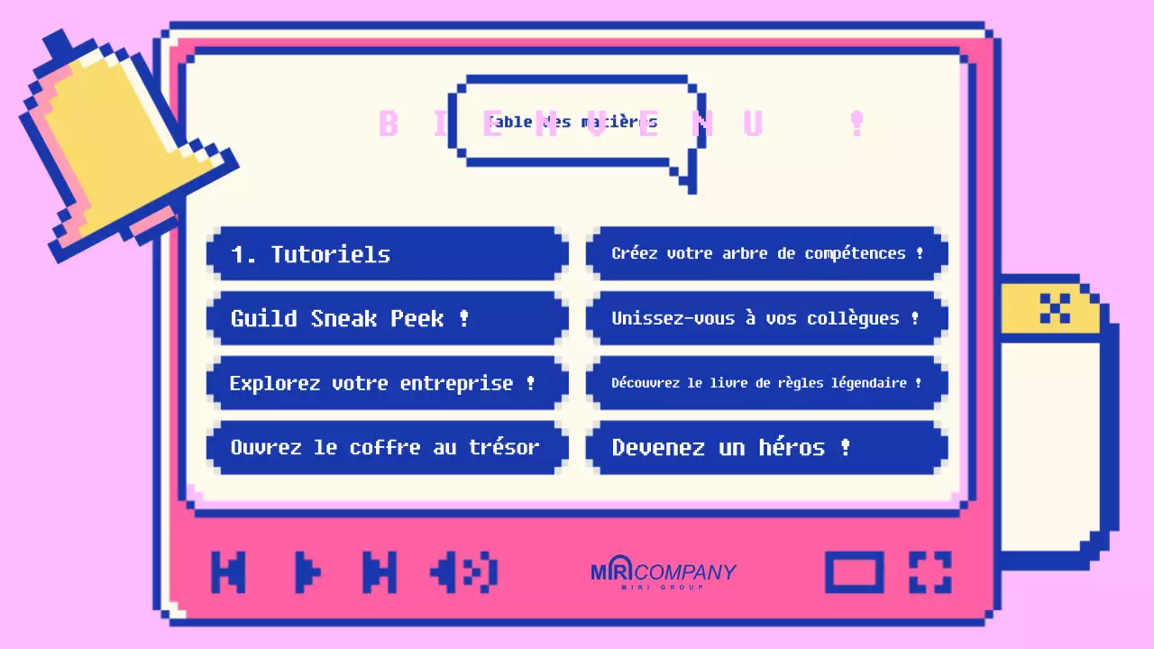 Annonce de bienvenue rétro rose