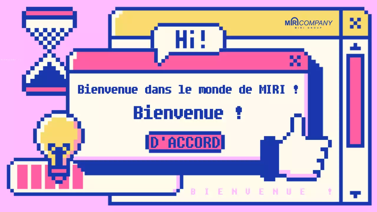 Annonce de bienvenue rétro rose