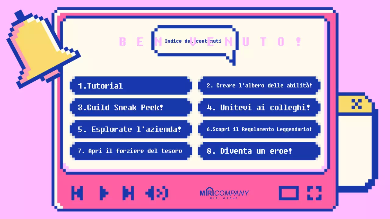 Annuncio di benvenuto retro rosa