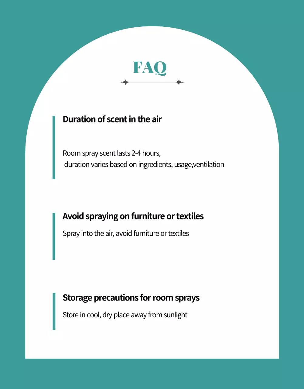 Iklan produk untuk semprotan ruangan dengan aroma alami hijau dan mint.