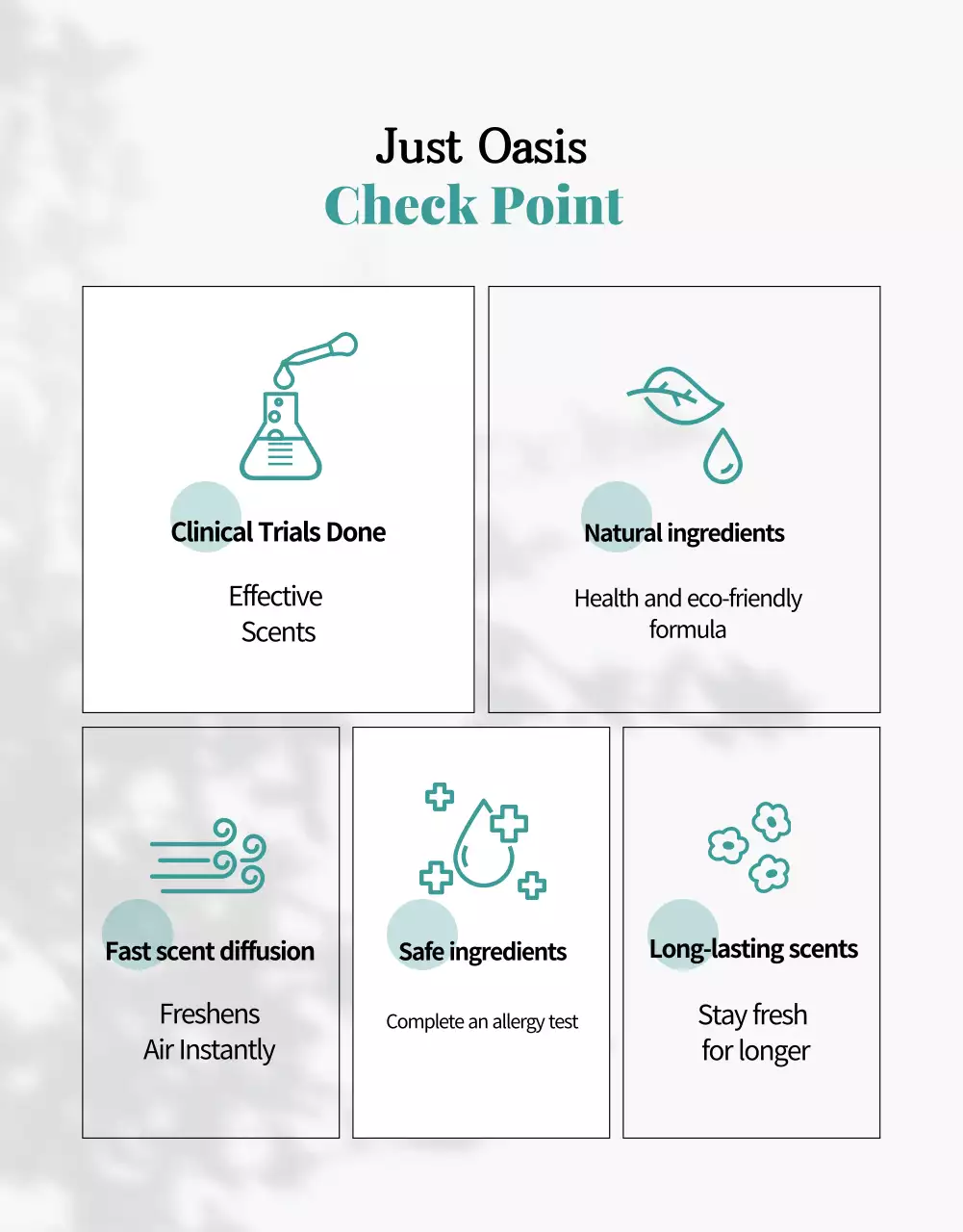 Iklan produk untuk semprotan ruangan dengan aroma alami hijau dan mint.
