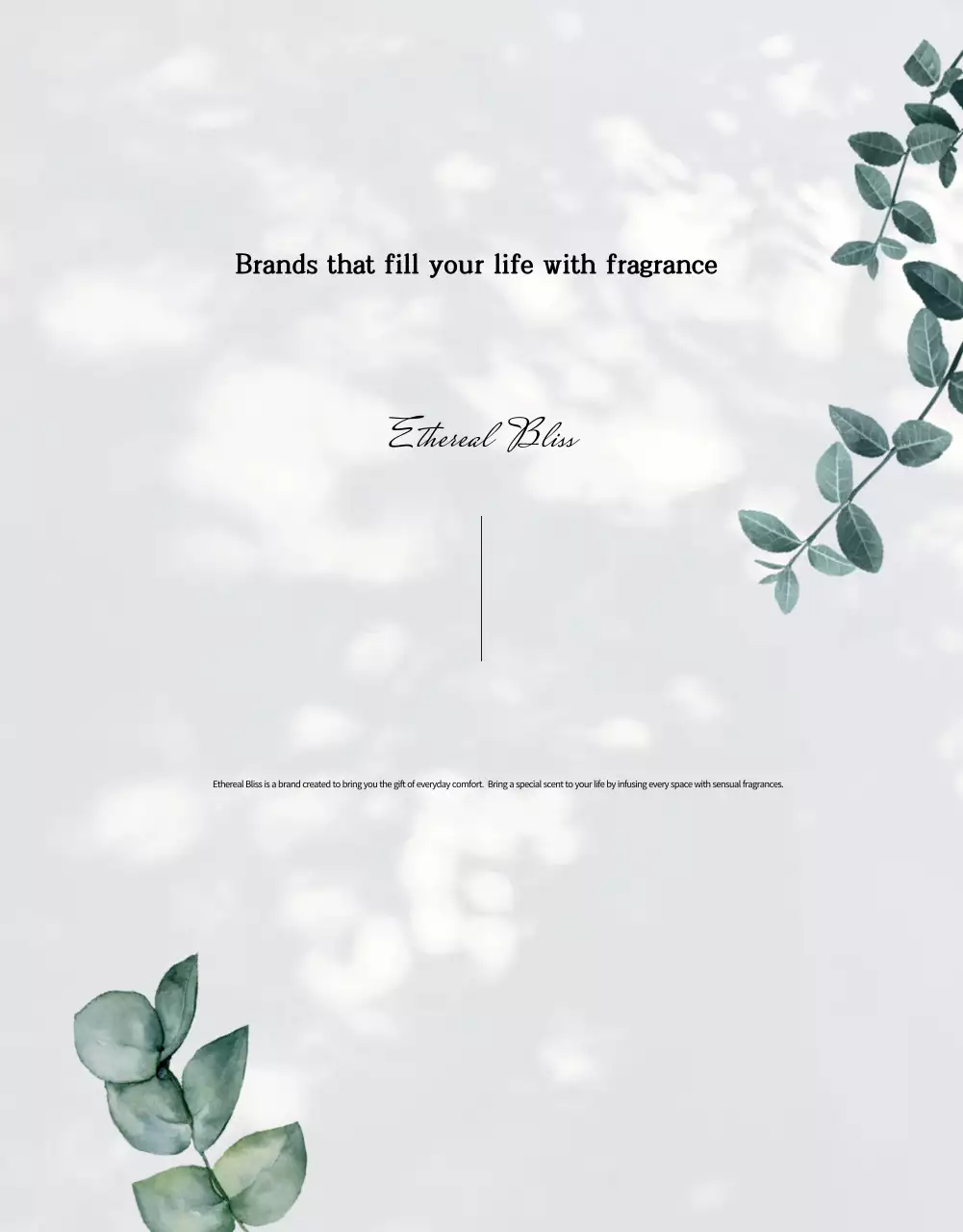 Iklan produk untuk semprotan ruangan dengan aroma alami hijau dan mint.