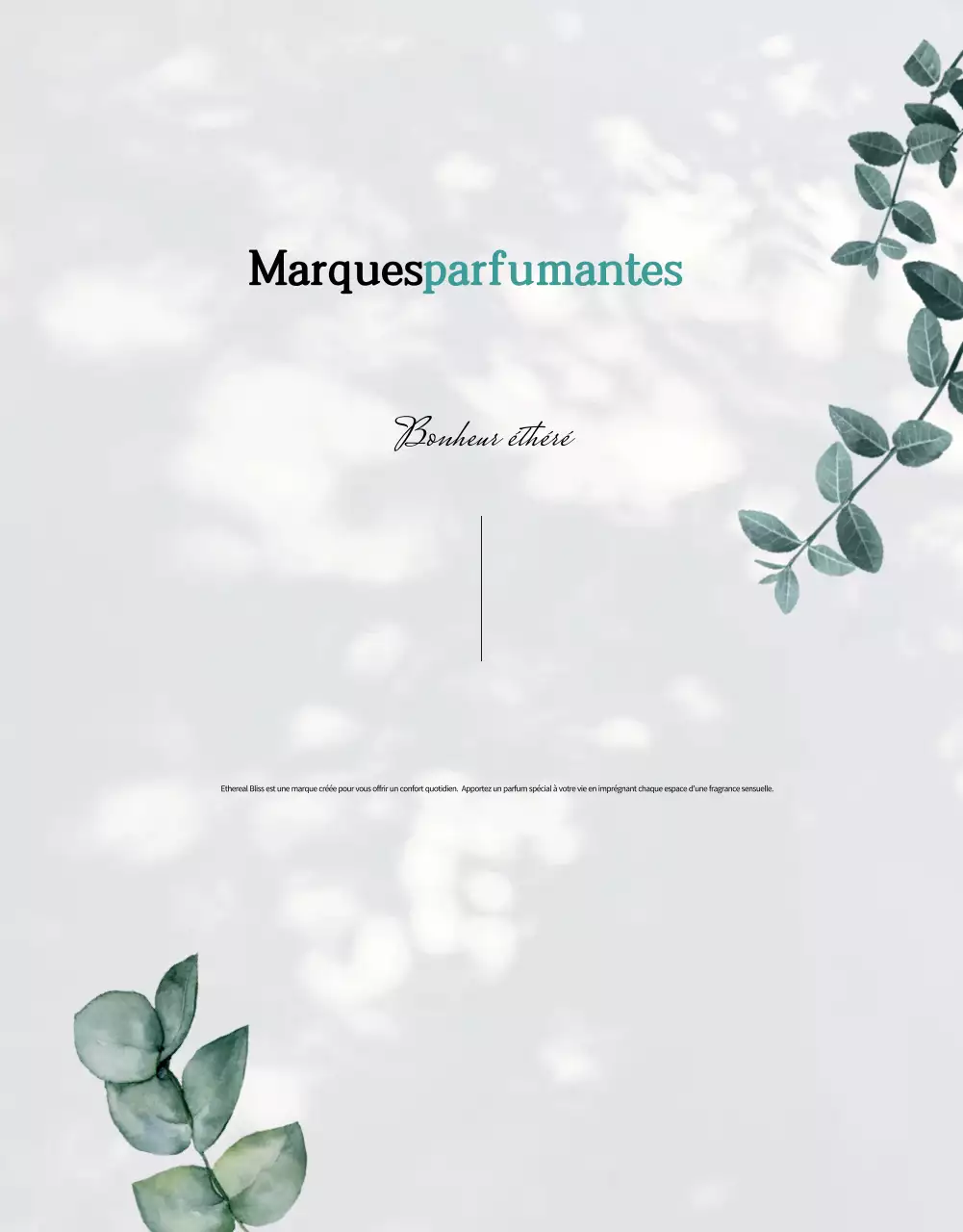 Publicité pour un spray d'ambiance au parfum naturel de vert et de menthe.