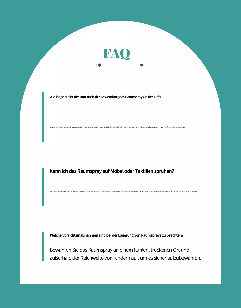 Produktwerbung für ein Raumspray mit dem natürlichen Duft von Grün und Minze.