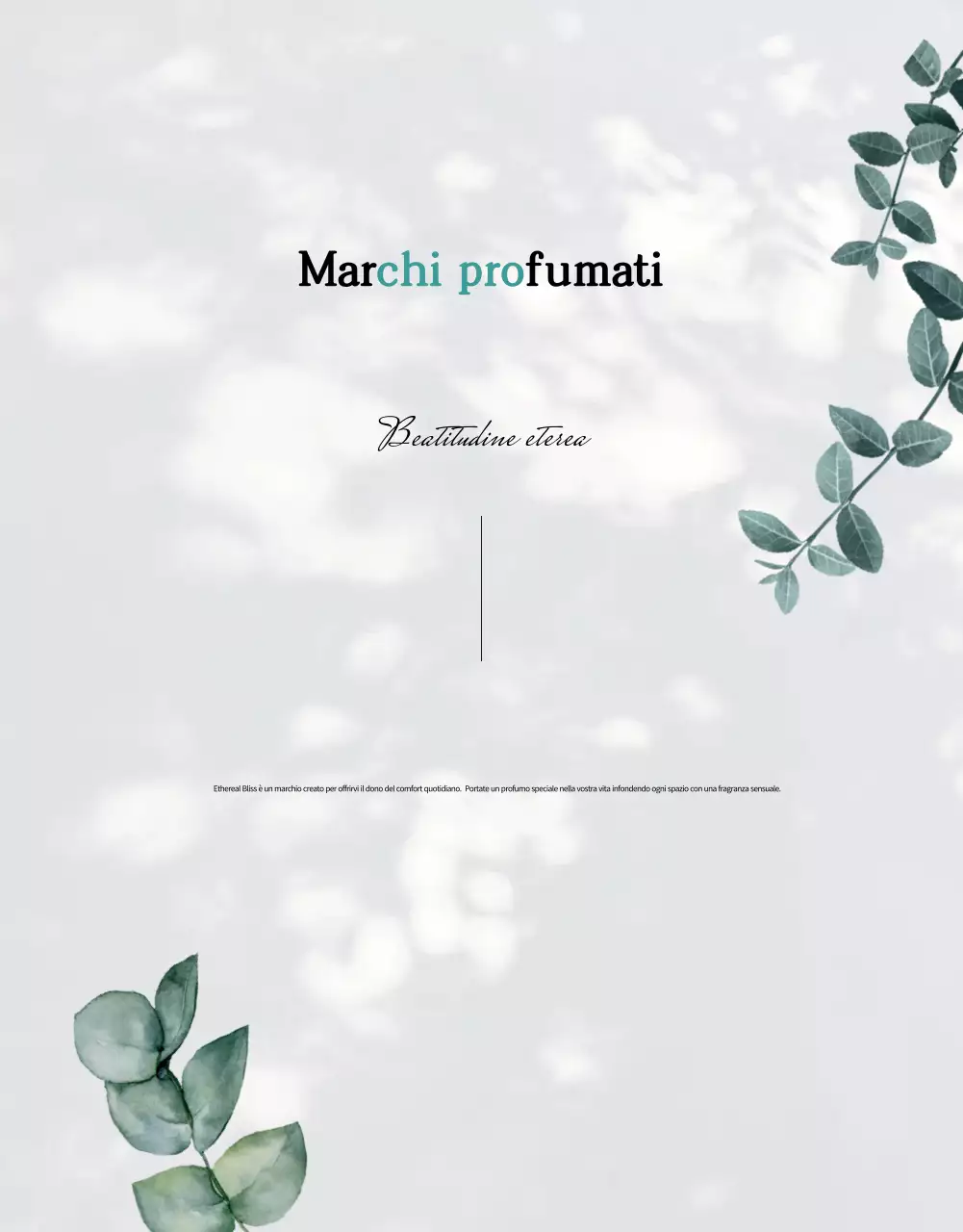 Pubblicità del prodotto per uno spray per ambienti al profumo naturale di verde e menta.