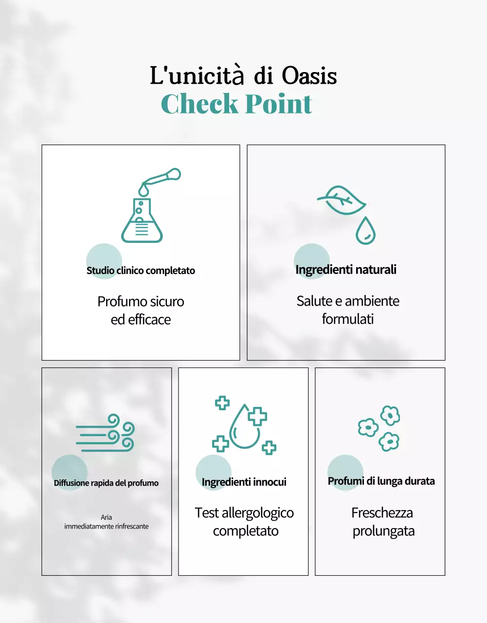 Pubblicità del prodotto per uno spray per ambienti al profumo naturale di verde e menta.