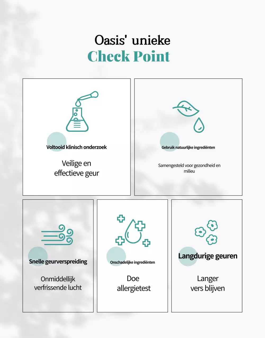 Productreclame voor een roomspray met de natuurlijke geur van groen en munt.