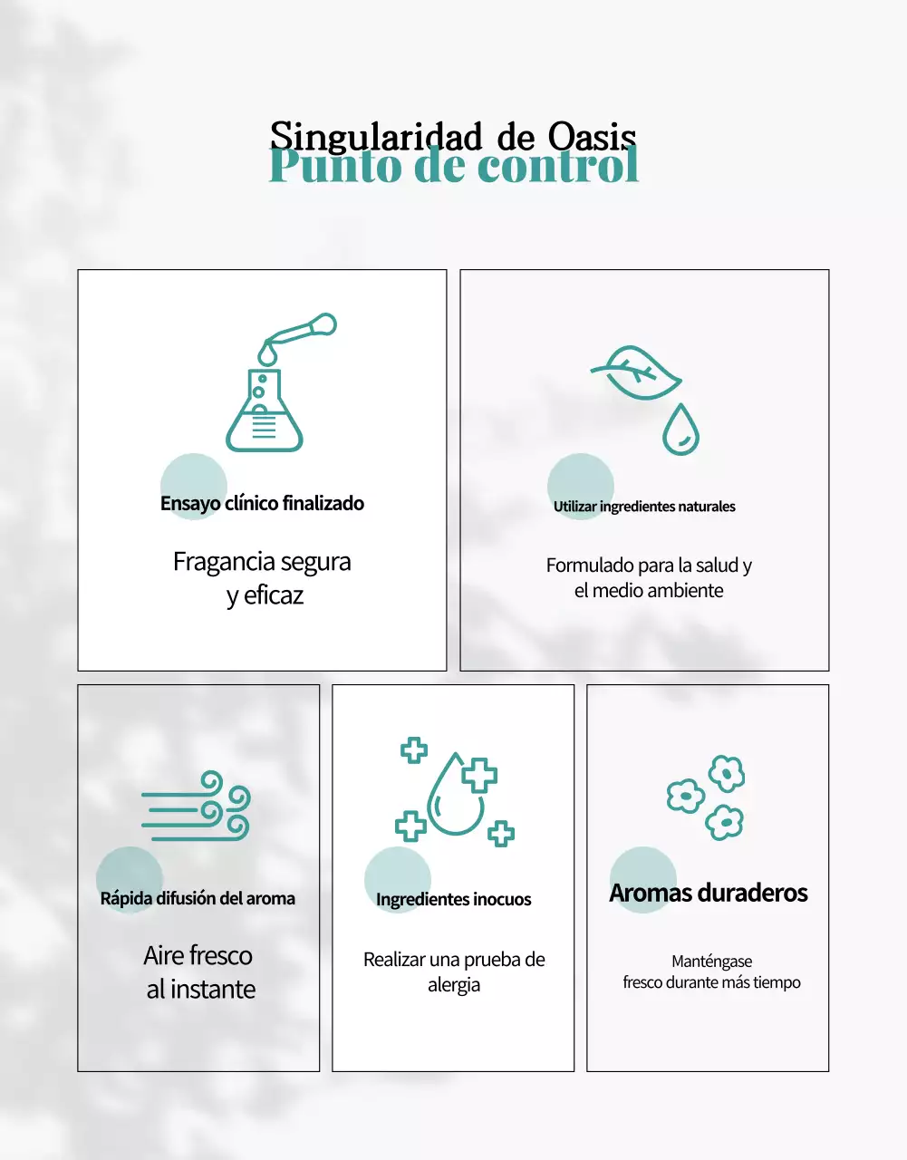Anuncio de un spray ambiental con aroma natural a verde y menta.