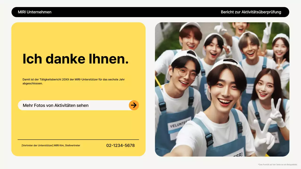 Gelber Bericht über eine saubere Umwelt