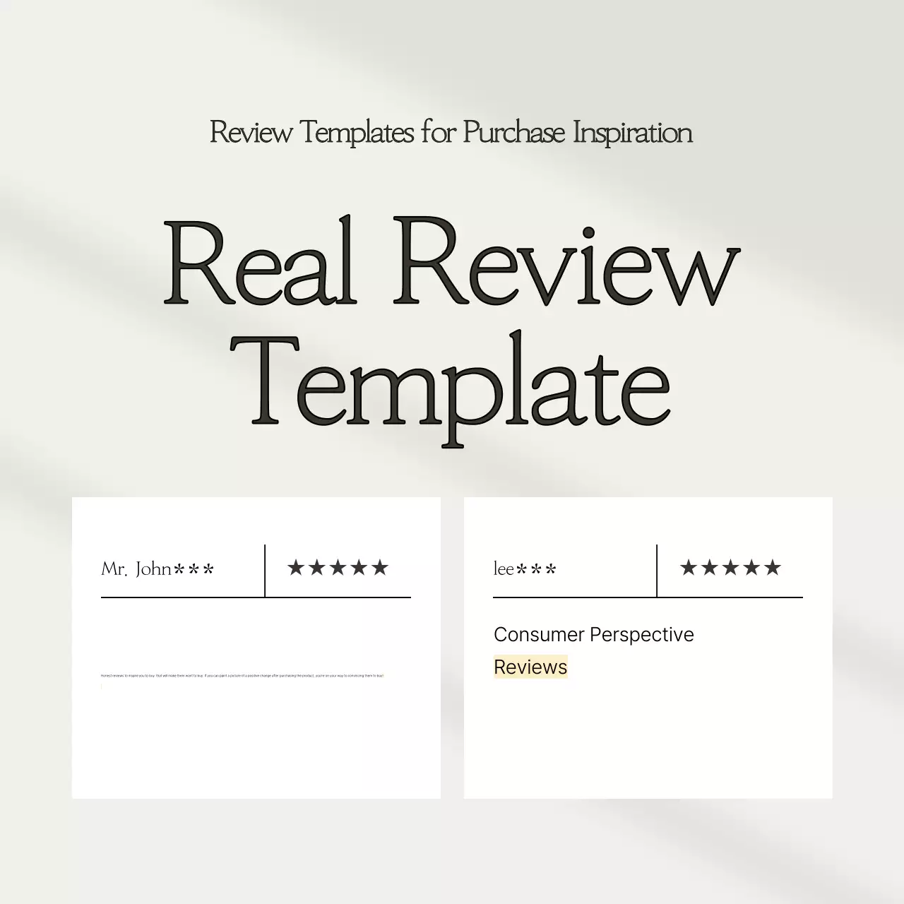 Uma coleção de modelos de revisão simples em bege
