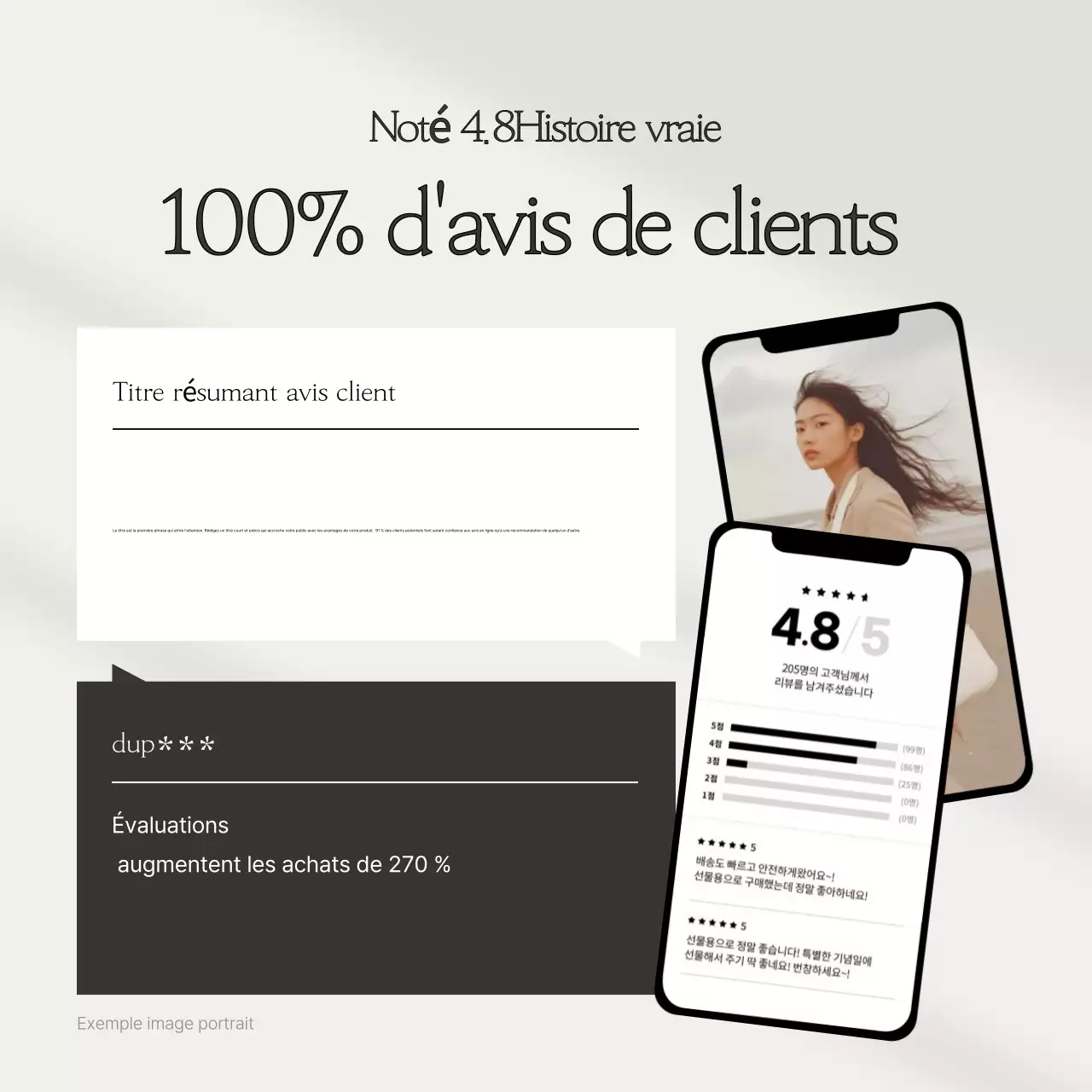 Une collection de modèles d'examen simples en beige