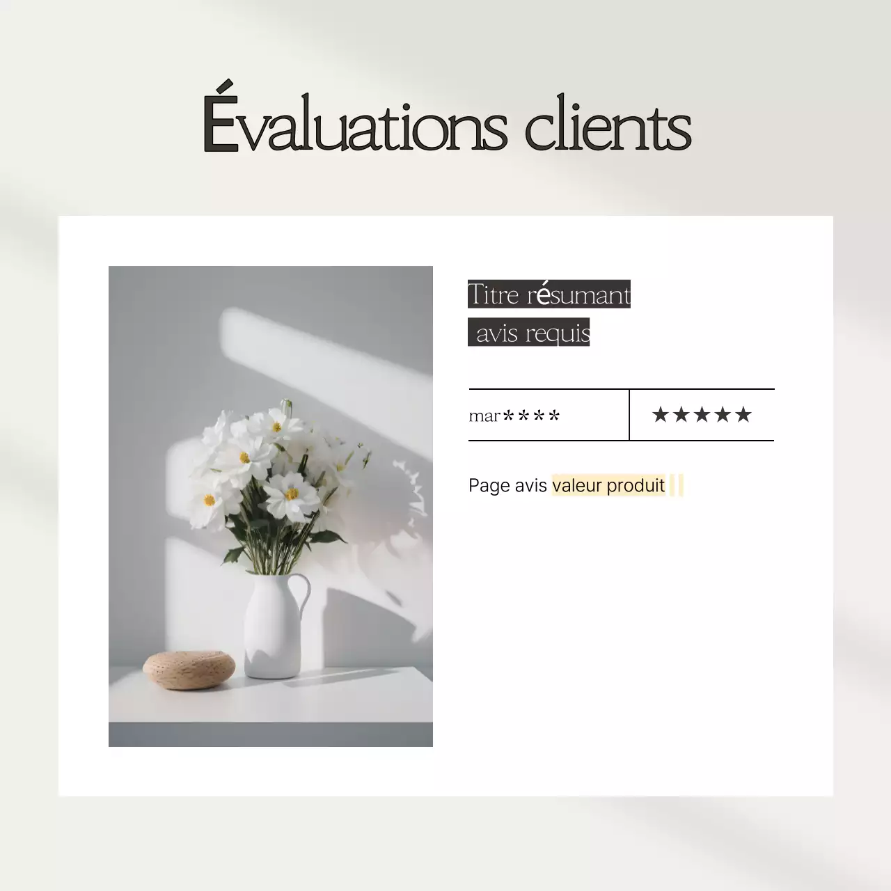 Une collection de modèles d'examen simples en beige