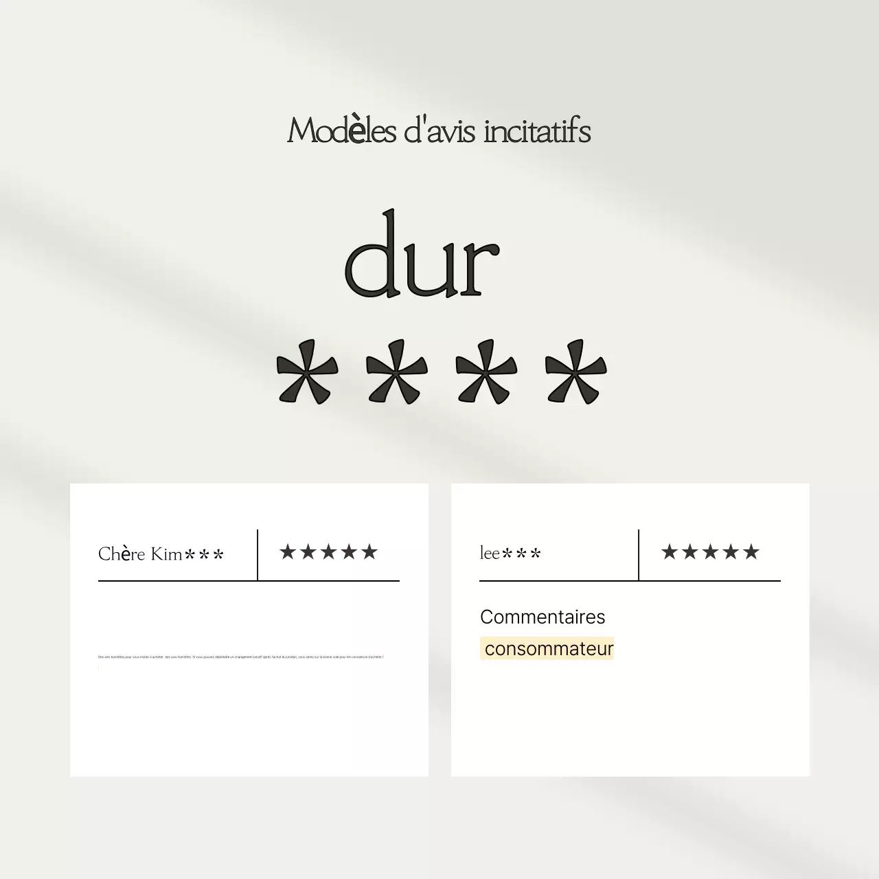 Une collection de modèles d'examen simples en beige