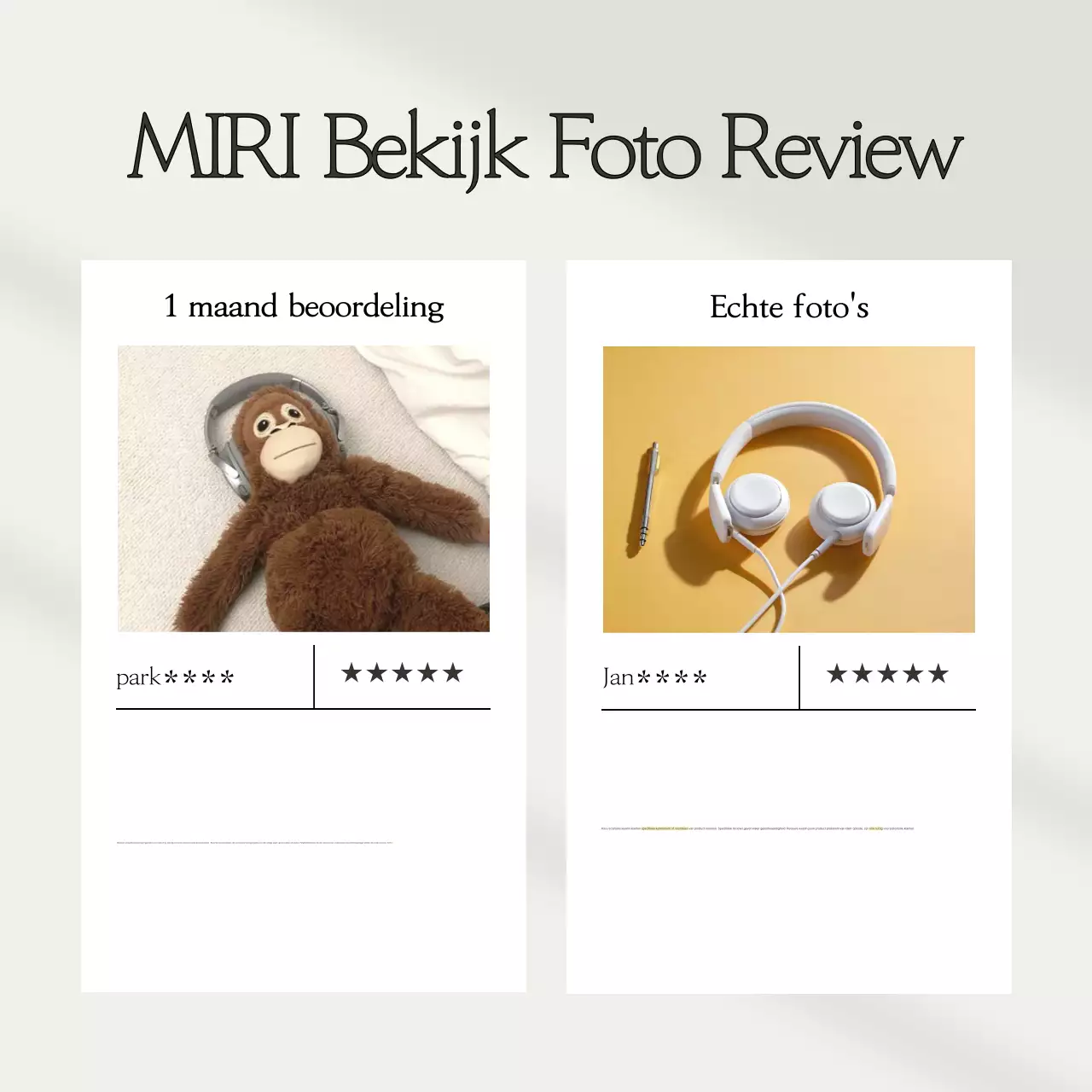 Een verzameling eenvoudige beoordelingssjablonen in beige