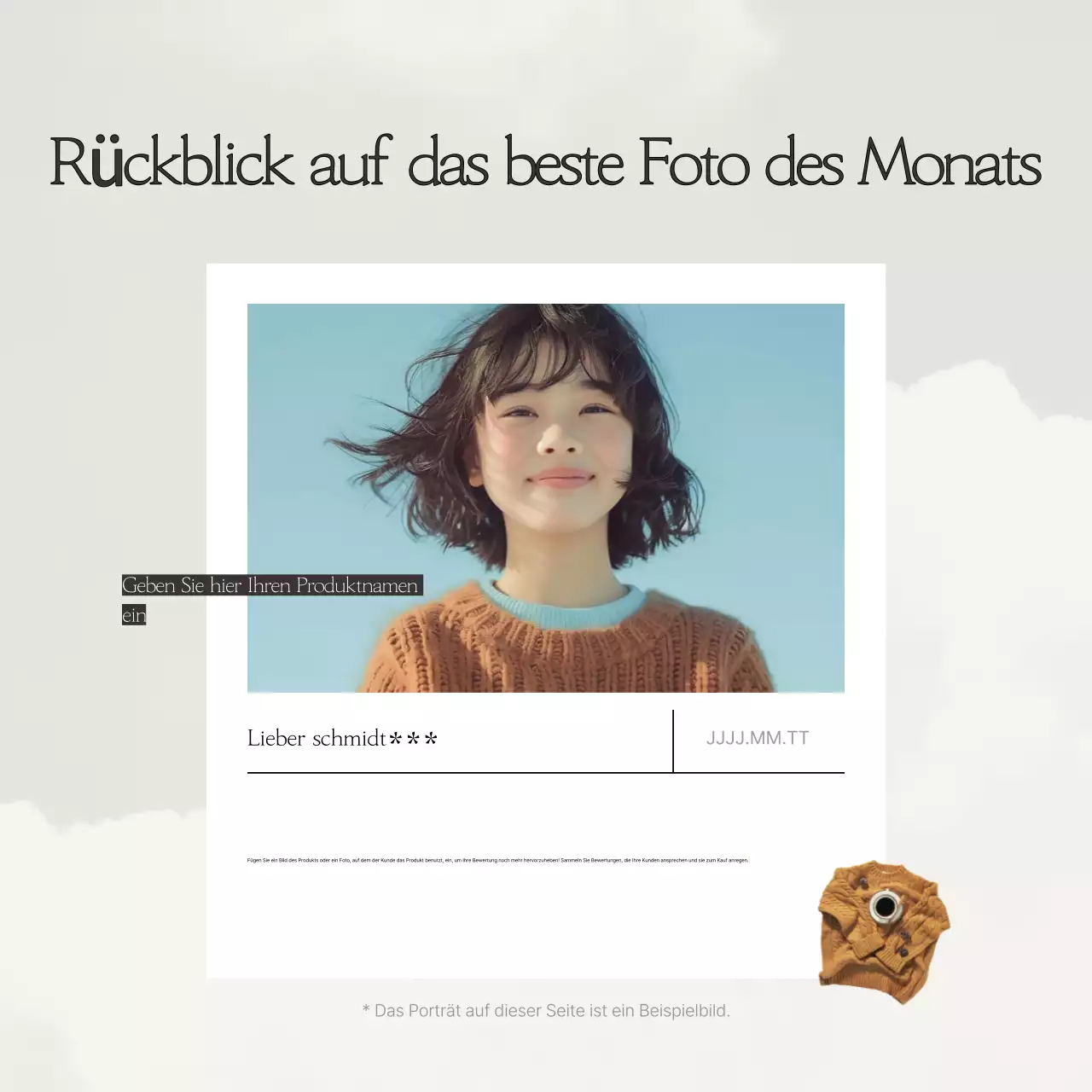 Eine Sammlung von einfachen Bewertungsvorlagen in Beige