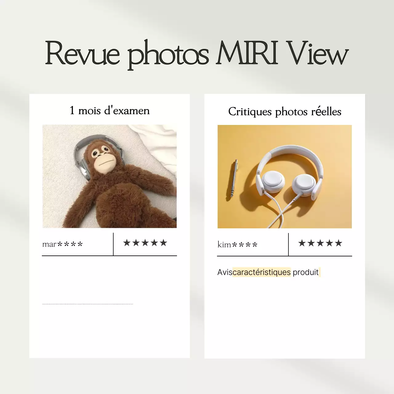 Une collection de modèles d'examen simples en beige