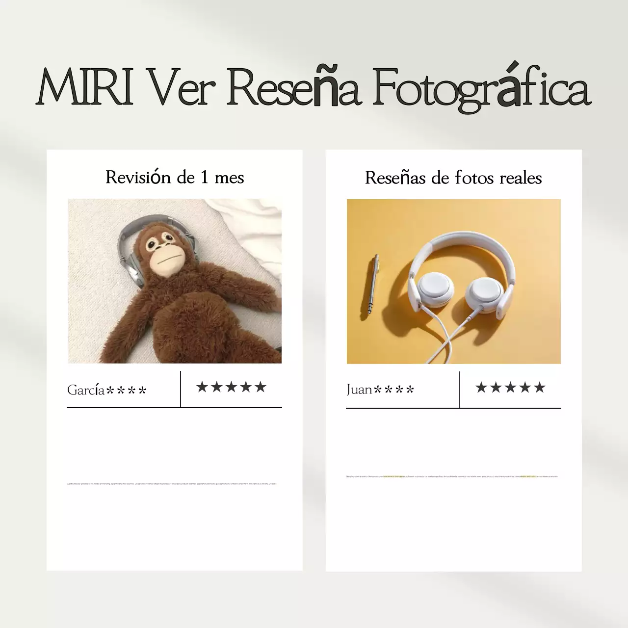 Una colección de plantillas de revisión sencillas en beige