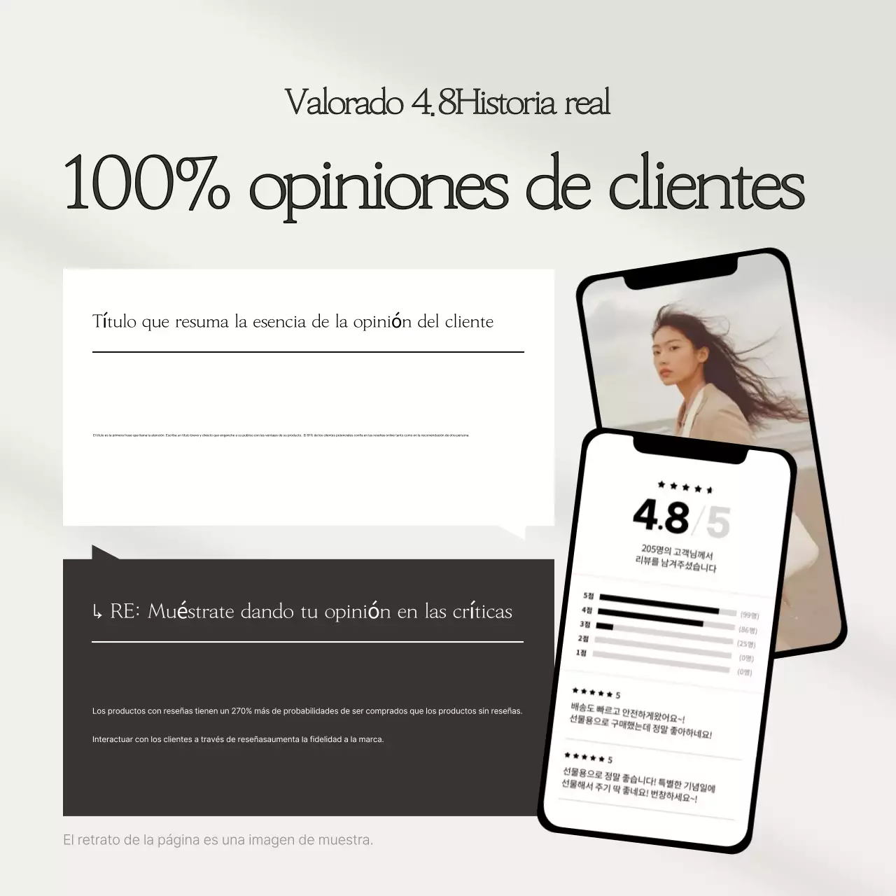 Una colección de plantillas de revisión sencillas en beige