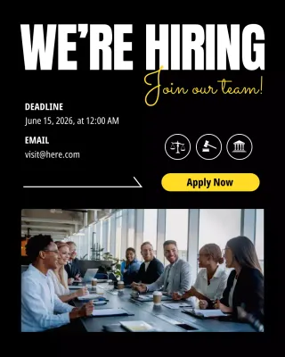 Black Modern Recruitment Announcement Instagram Post