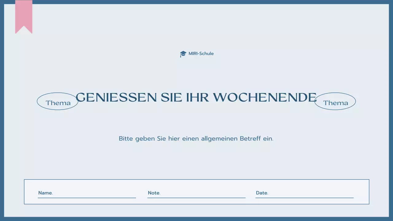 blue simple class agenda