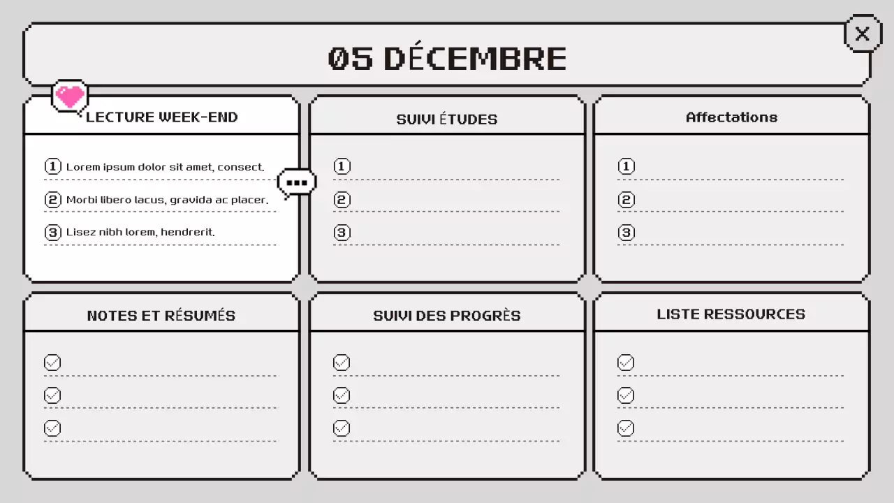 agenda de classe rétro rose