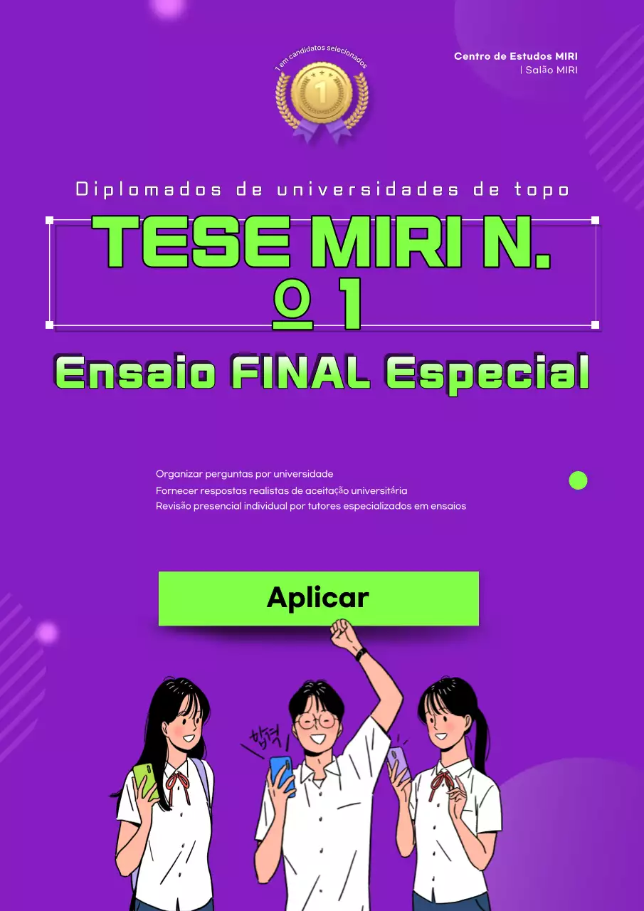 Um anúncio roxo e moderno para explicações de redação