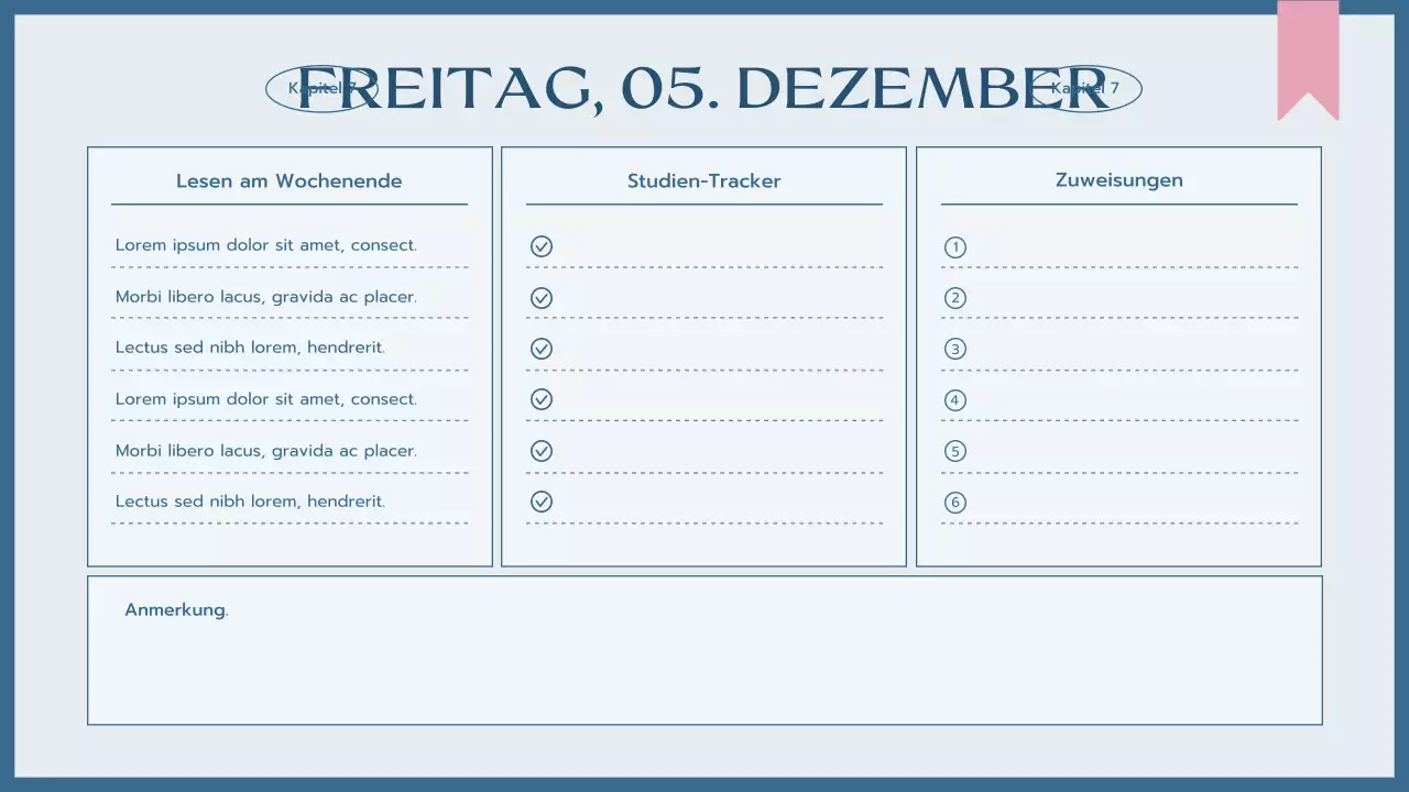 blue simple class agenda