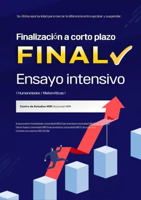 Curso intensivo de ensayo moderno en azul marino