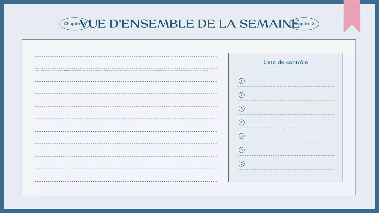 agenda de la classe bleue simple