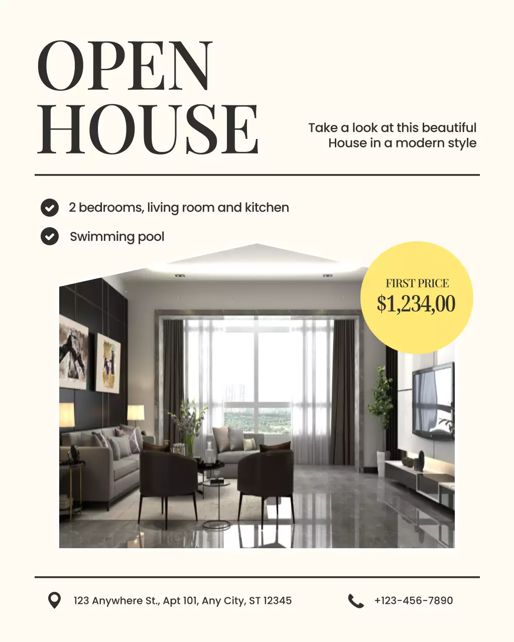 Beige Modern Real Estate Promotion Instagram Post