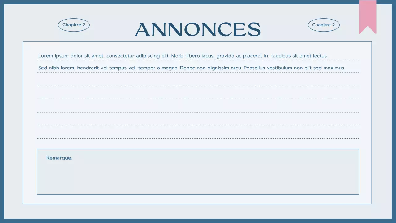 agenda de la classe bleue simple