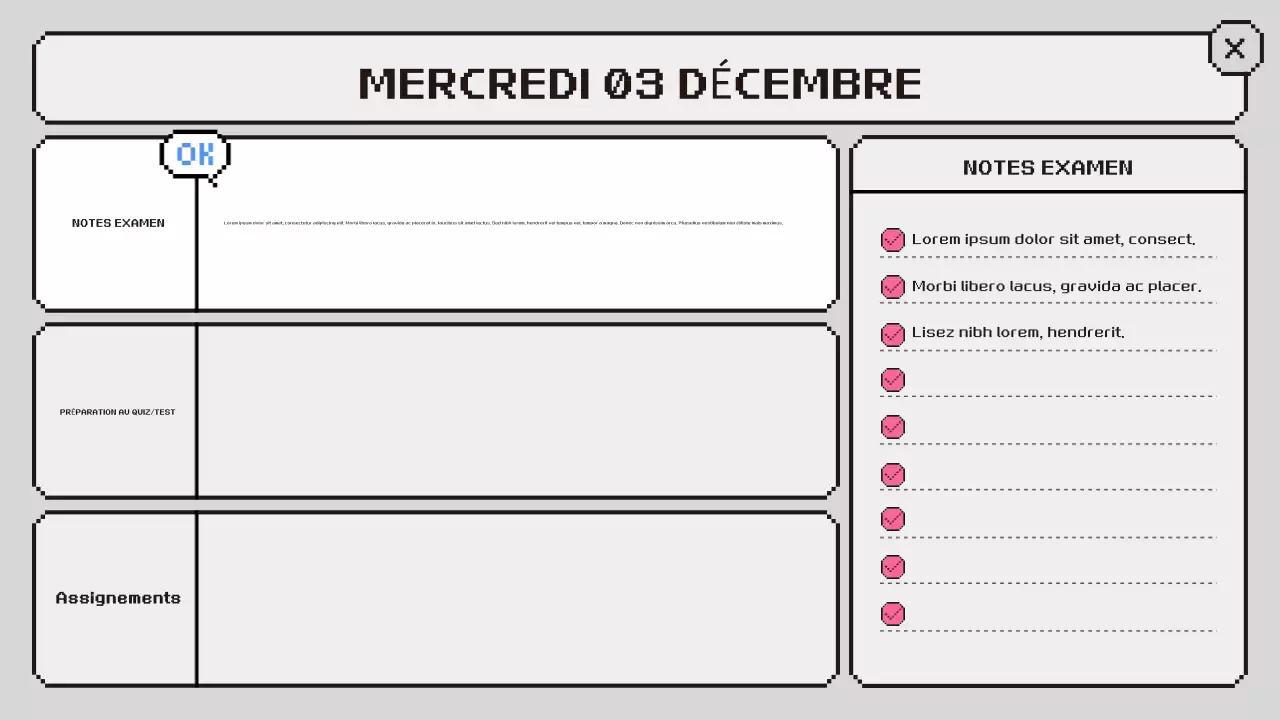 agenda de classe rétro rose