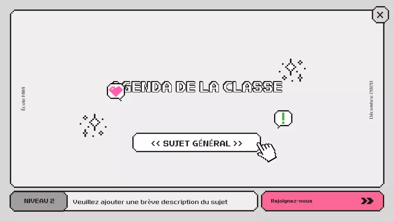 agenda de classe rétro rose
