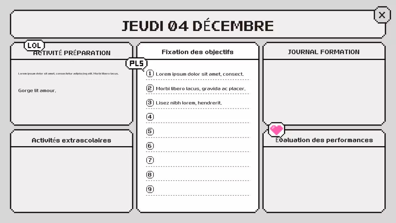 agenda de classe rétro rose