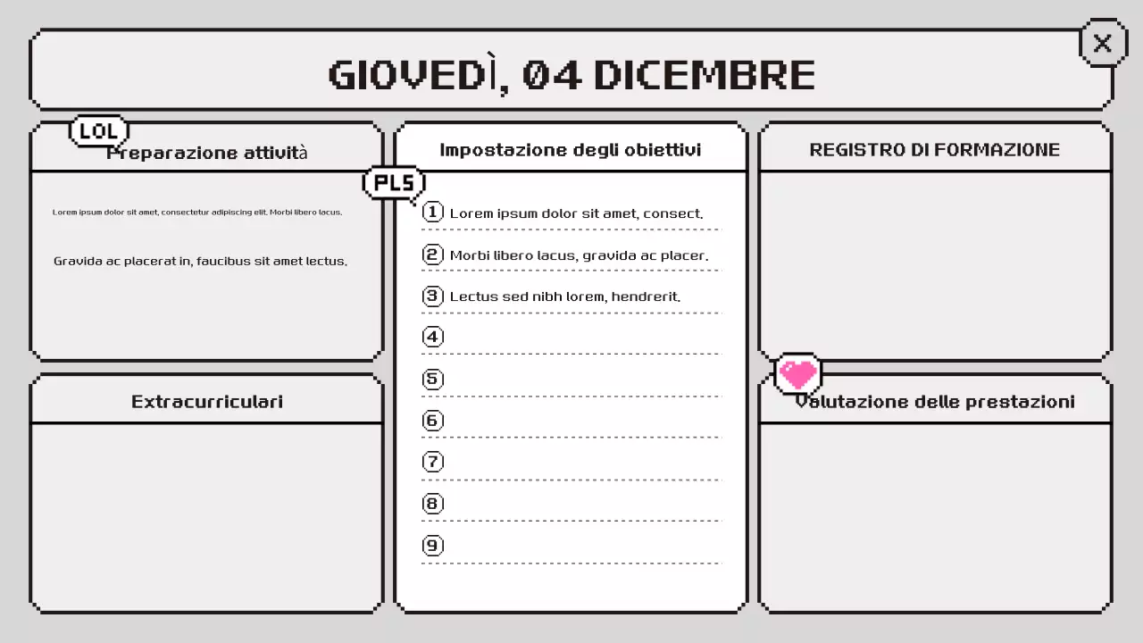 agenda di classe rosa retrò