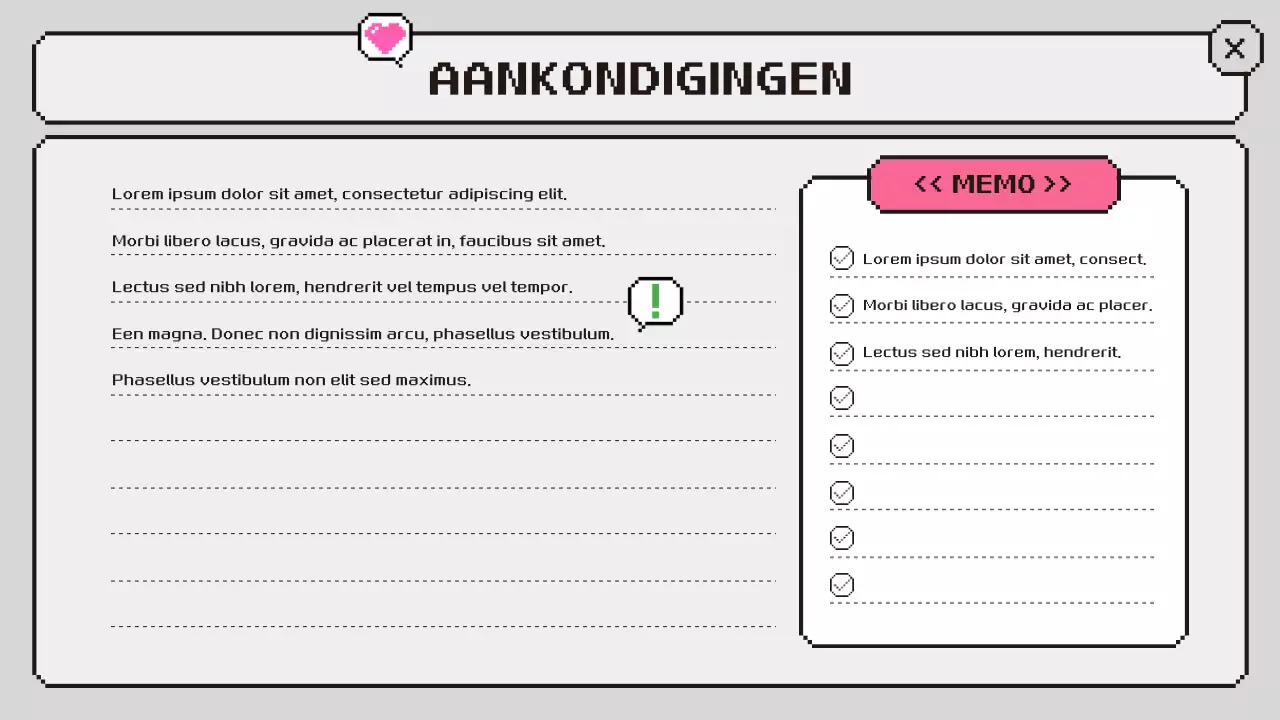 roze retro klasagenda