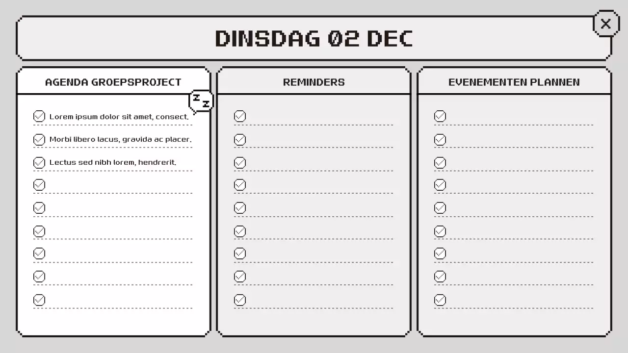 roze retro klasagenda