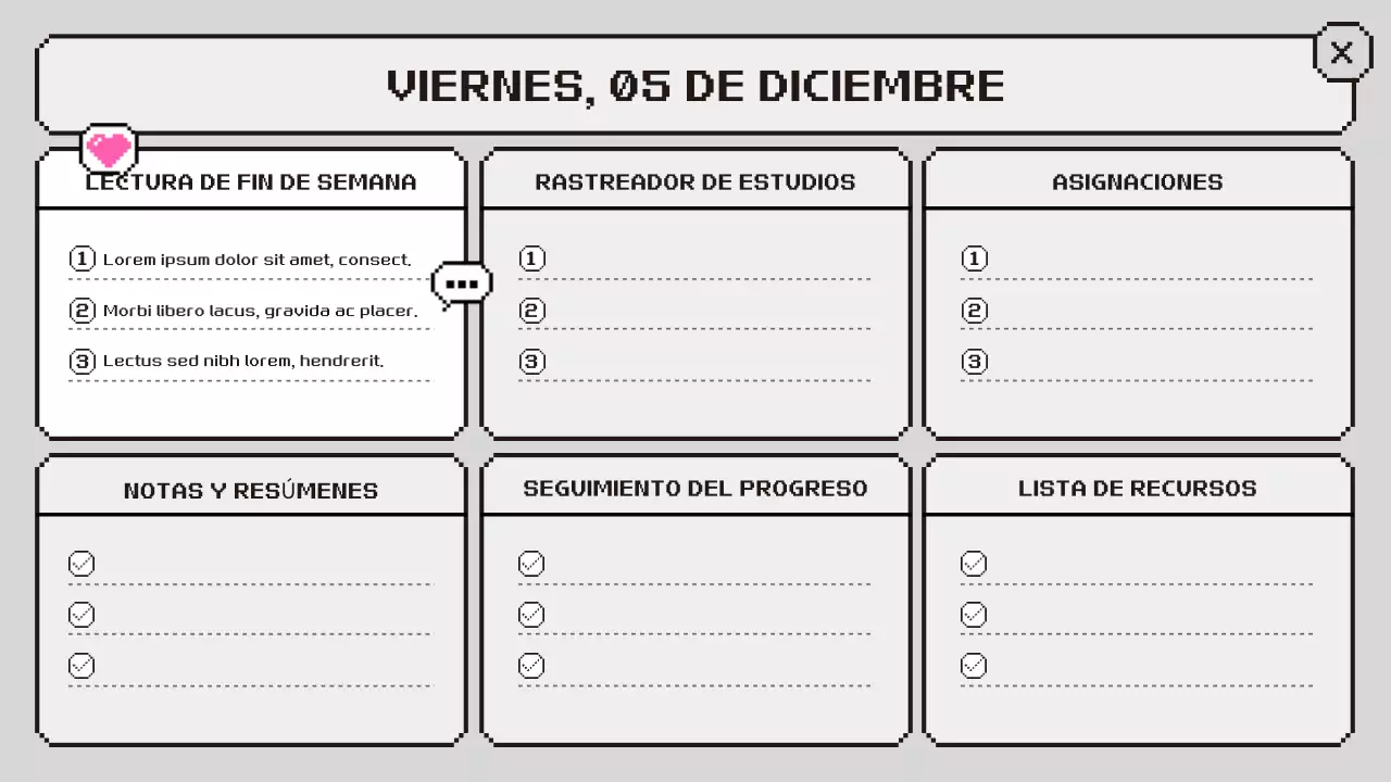 agenda de clase retro rosa